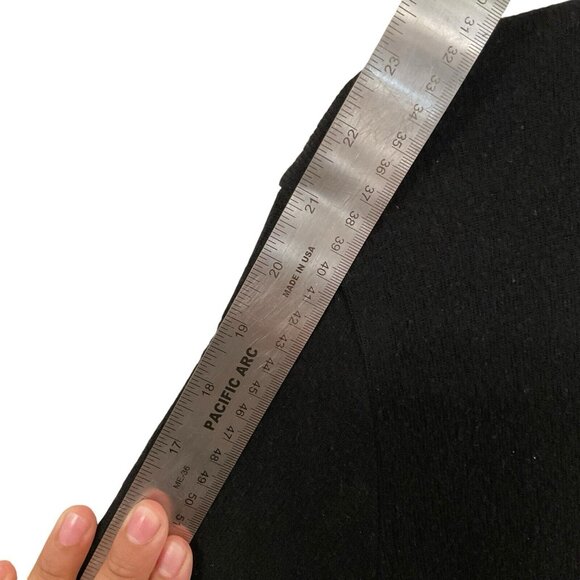 Lna Women's Cut Out Sleeve Cardigan Black Medium Sweater Open Front Cascade Fall - Picture 12 of 12